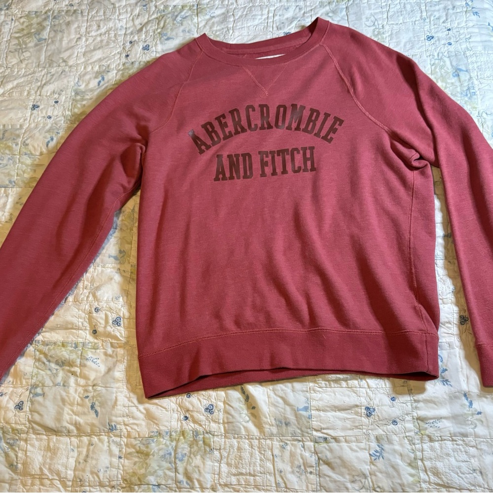 Abercrombie & Fitch Red Crew Neck Sweater